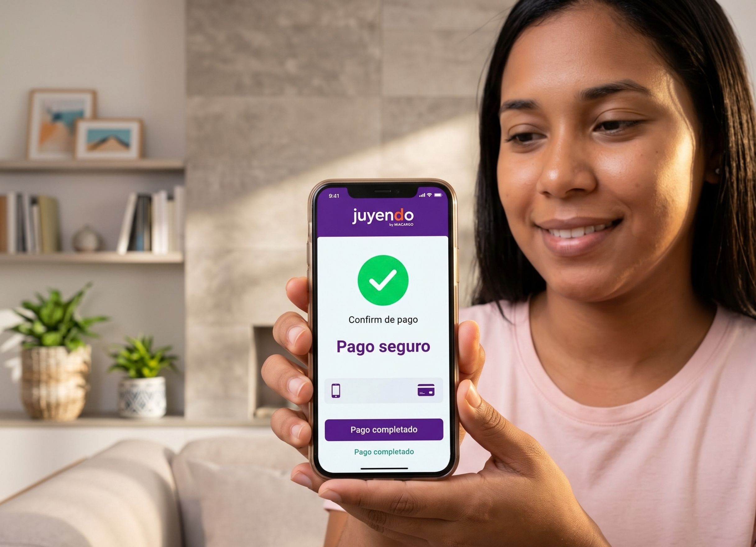 Pago seguro en la app: pagas al pedir, sin efectivo